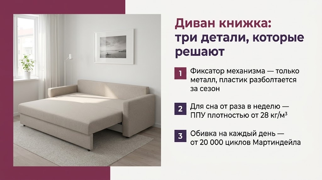 Диван книжка: три детали, которые решают