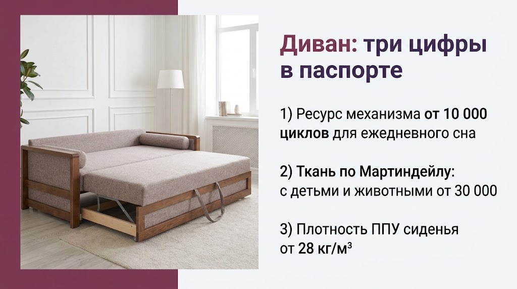 Диван: три цифры в паспорте