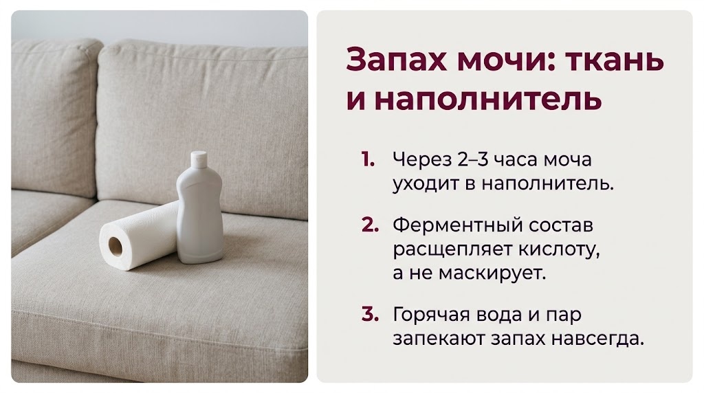 Запах мочи: ткань и наполнитель