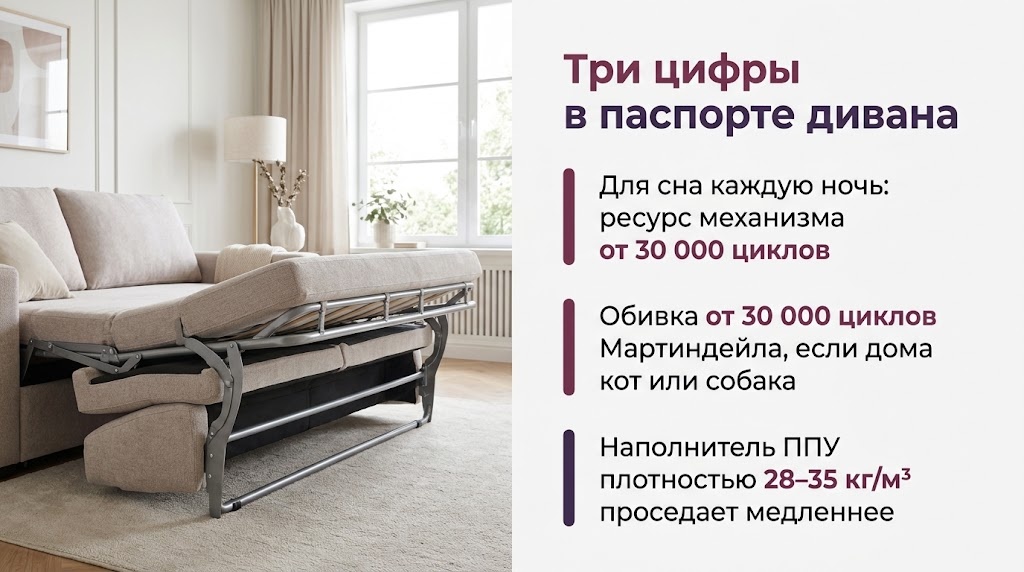 Выбор механизма дивана: три цифры