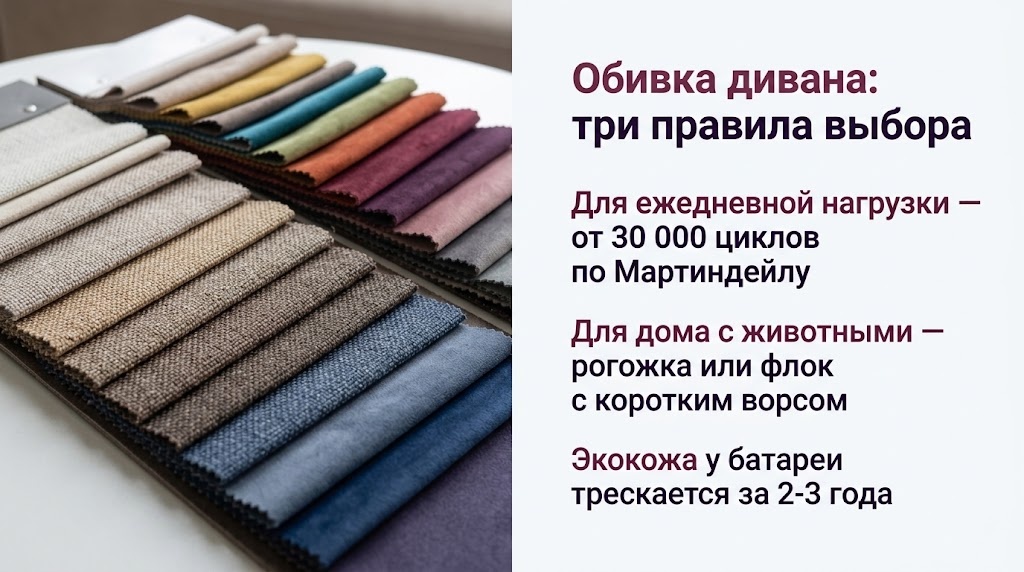 Как выбрать ткань для дивана