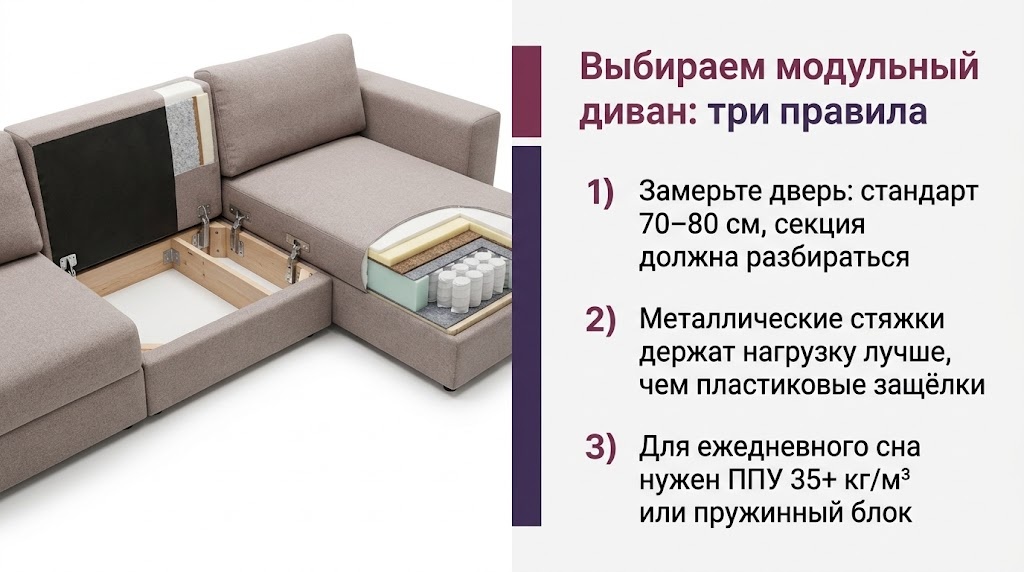 Выбираем модульный диван: три правила