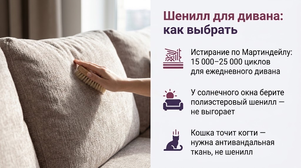 Шенилл для дивана: как выбрать